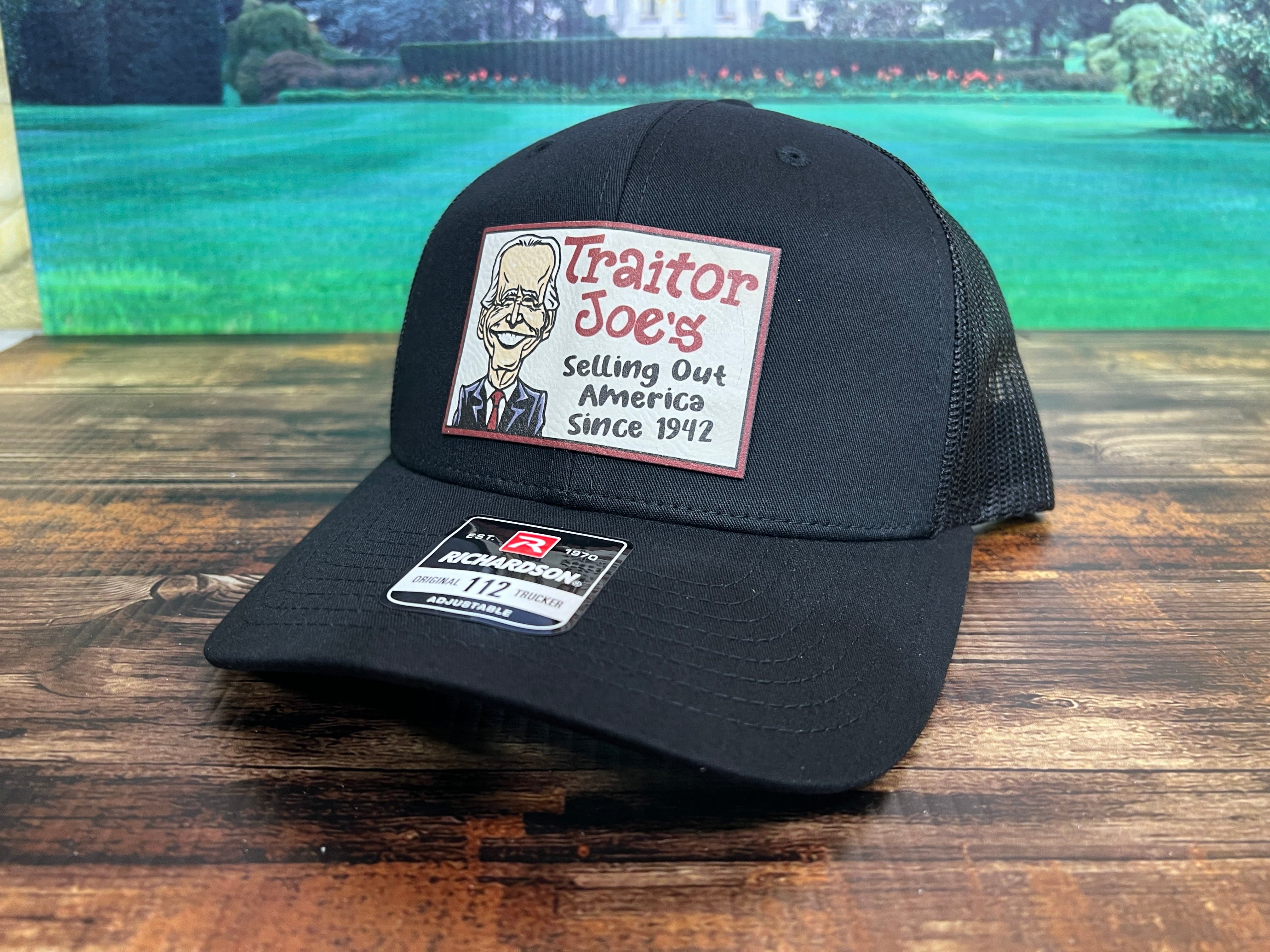 Traitor J’s Trucker Hat UV Printed Premium Leatherette FULL Color Patch on Richardson 112 Trucker Hat.