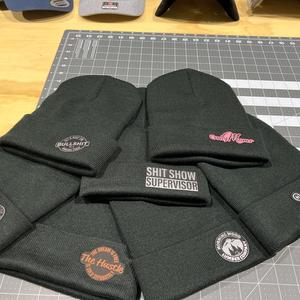 Custom Beanie with Leatherette Patch 100% Acrylic Beanie