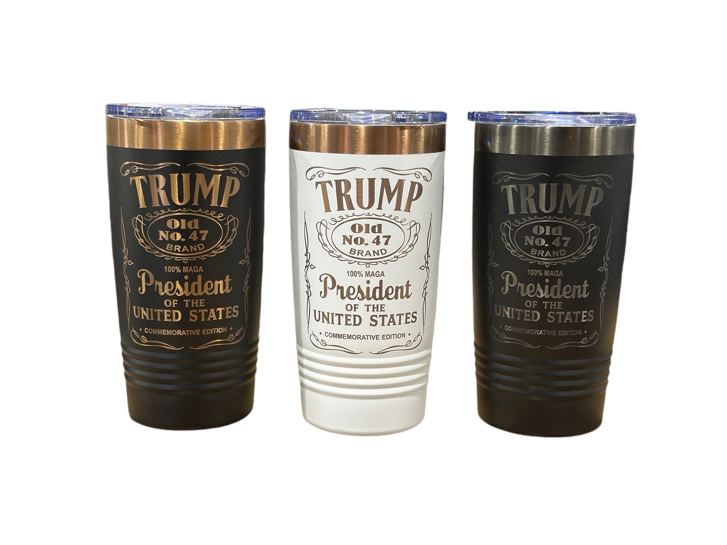 Trump 47 POTUS Commemorative 20 oz Stainless Tumbler Collectors Piece