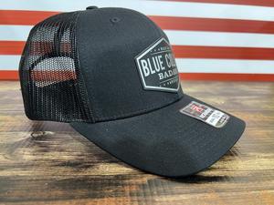 Blue Collar American Hat Design on a Richardson 112 Trucker Hat.