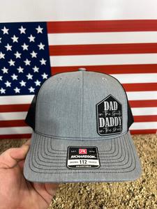 Dad in the Streets and Daddy in the Sheets Leatherette Patch on a Richardson 112 Trucker Hat Baseball Cap