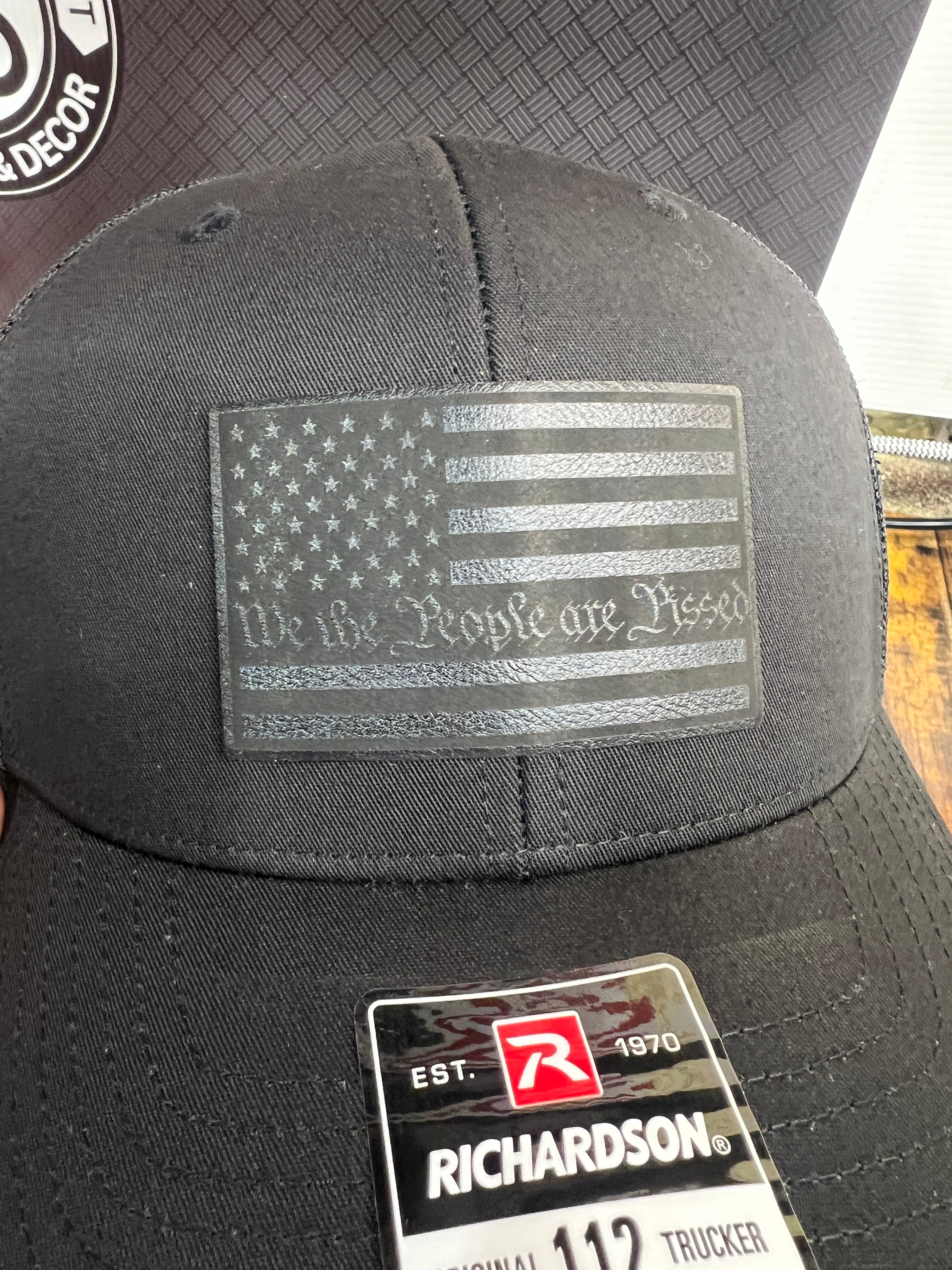 Blackout American Flag We The People Are Pissed Hat Richardson 112