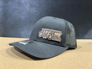 Old Soul Living in a New World Copper Patch on Richardson 112 Trucker Hat - Copper Engraved to black