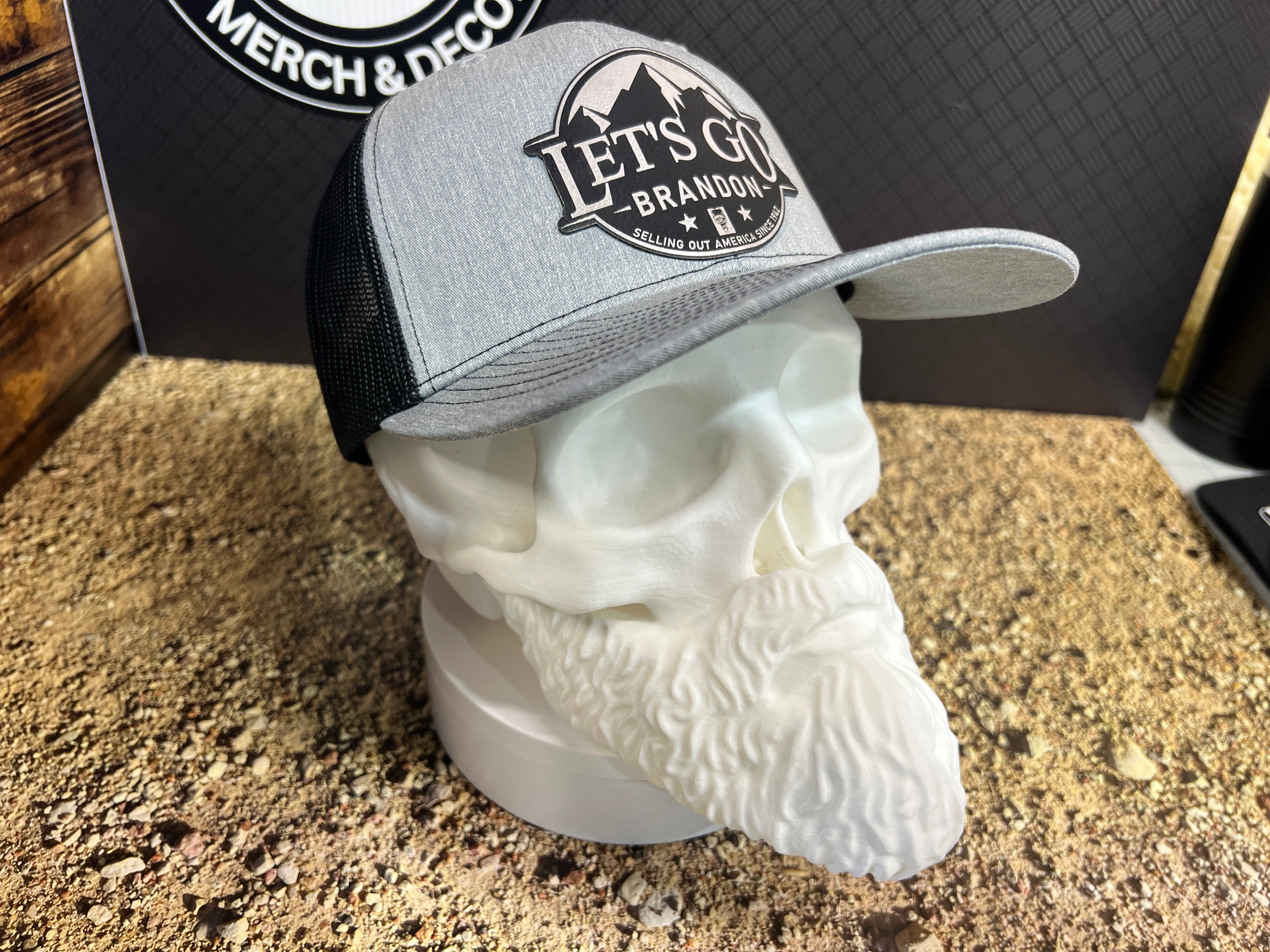 Let’s Go Brandon Hat Design on a Richardson 112 Trucker Hat Custom Hats for Americans