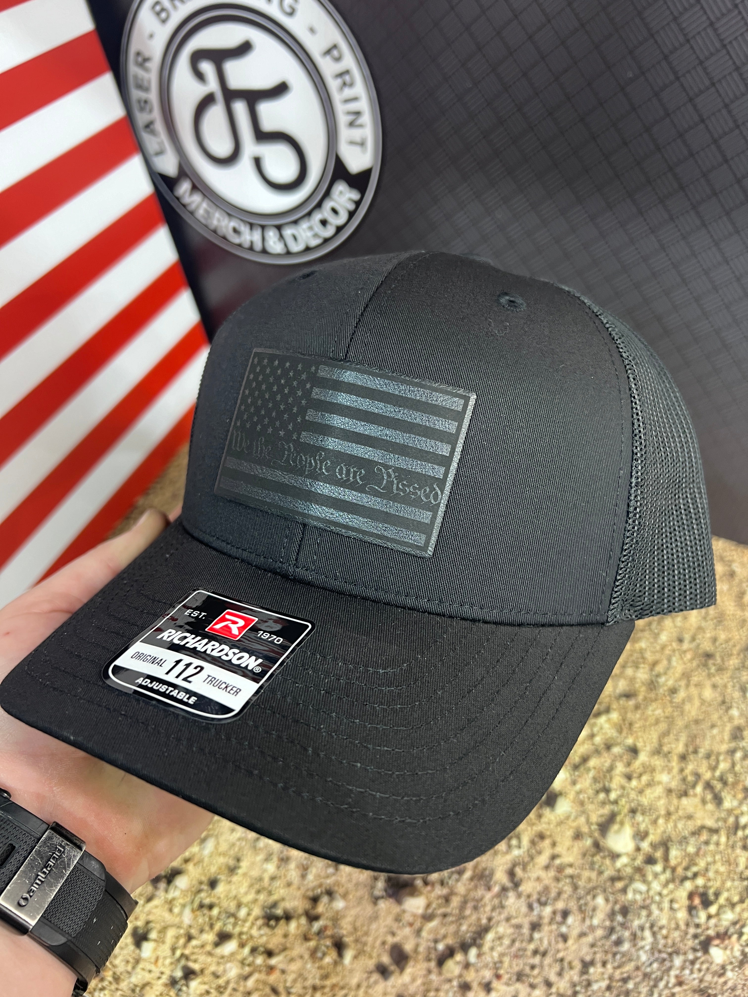 Blackout American Flag We The People Are Pissed Hat Richardson 112