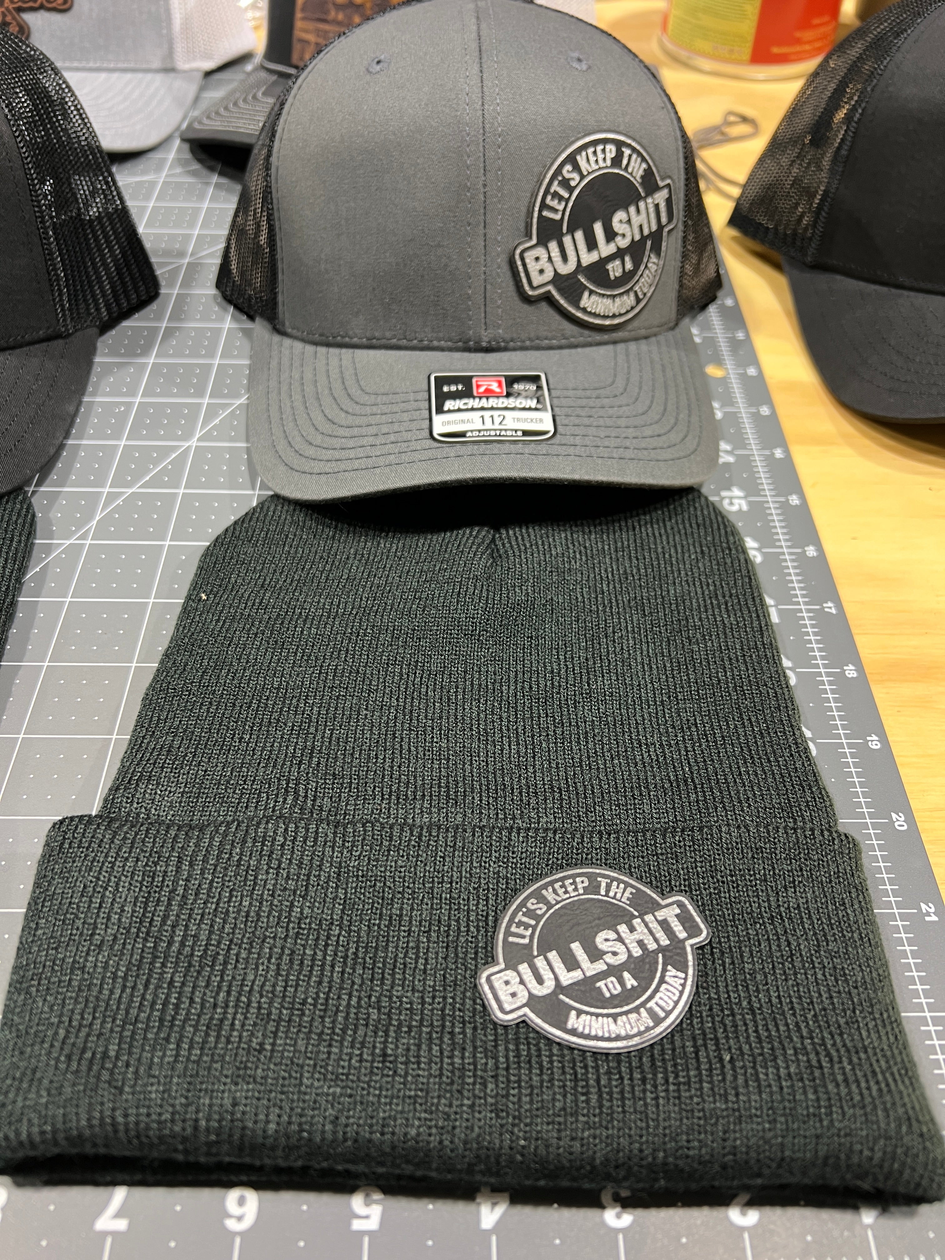 Keep The Bullshit to a Minimum Patch Hat + Beanie Bundle - Richardson 112 Trucker Hat