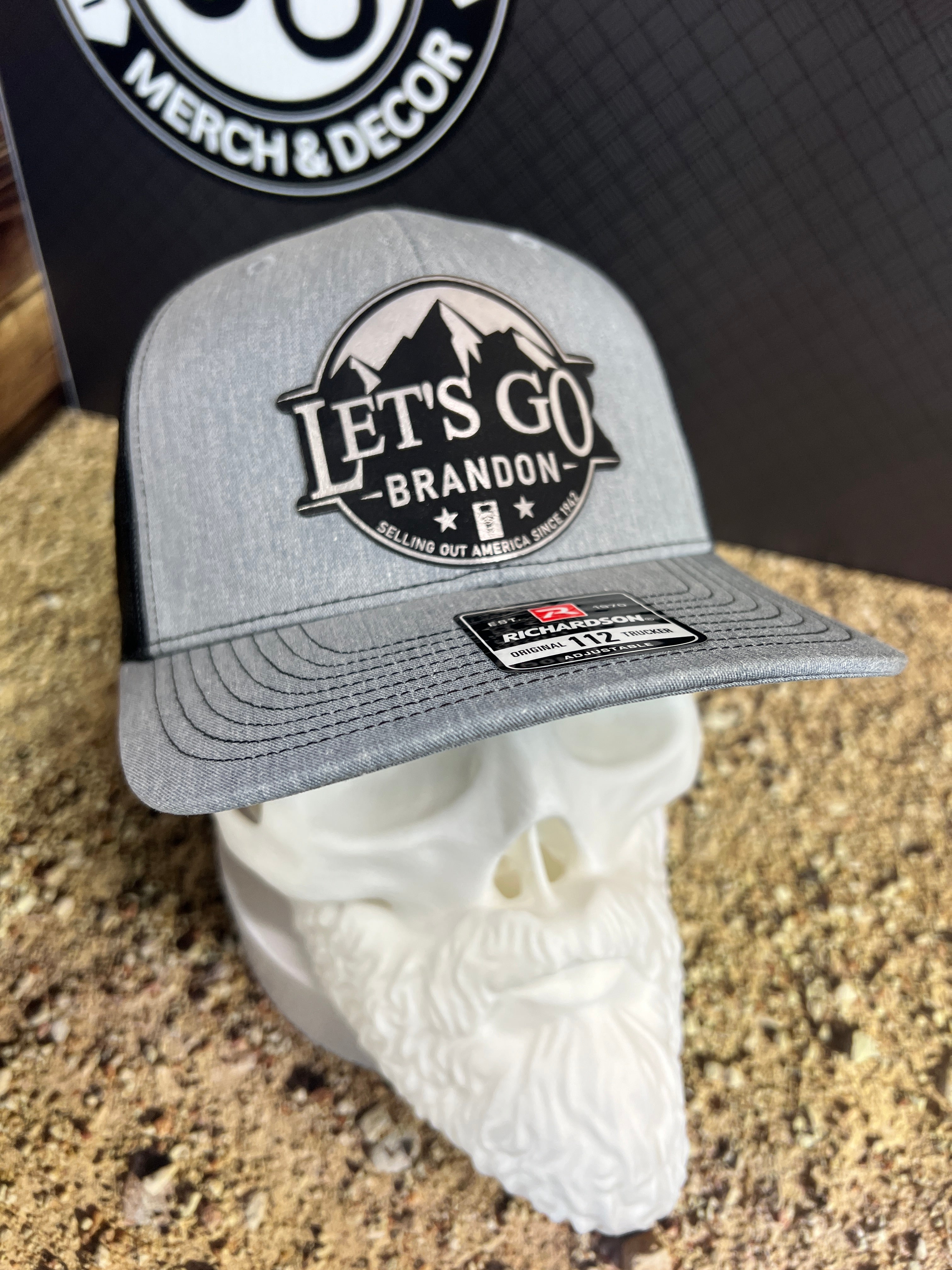 Let’s Go Brandon Hat Design on a Richardson 112 Trucker Hat Custom Hats for Americans