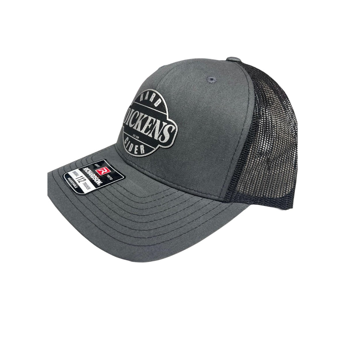 Dickens Hard Cider Hat on Richardson 112 Trucker Snapback Hat