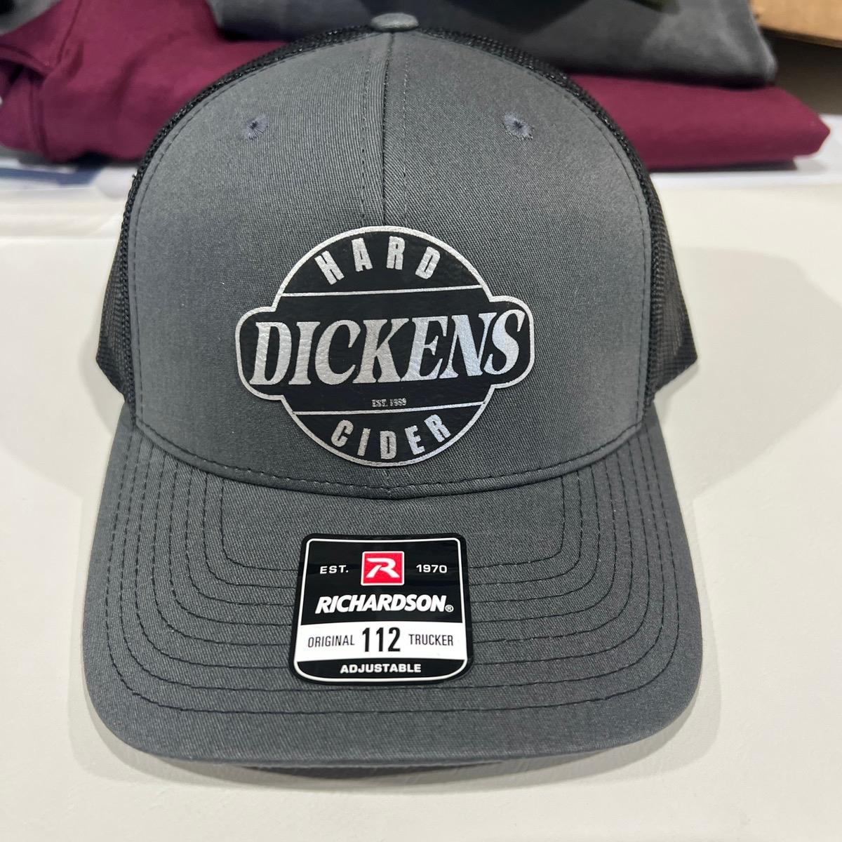 Dickens Hard Cider Hat on Richardson 112 Trucker Snapback Hat