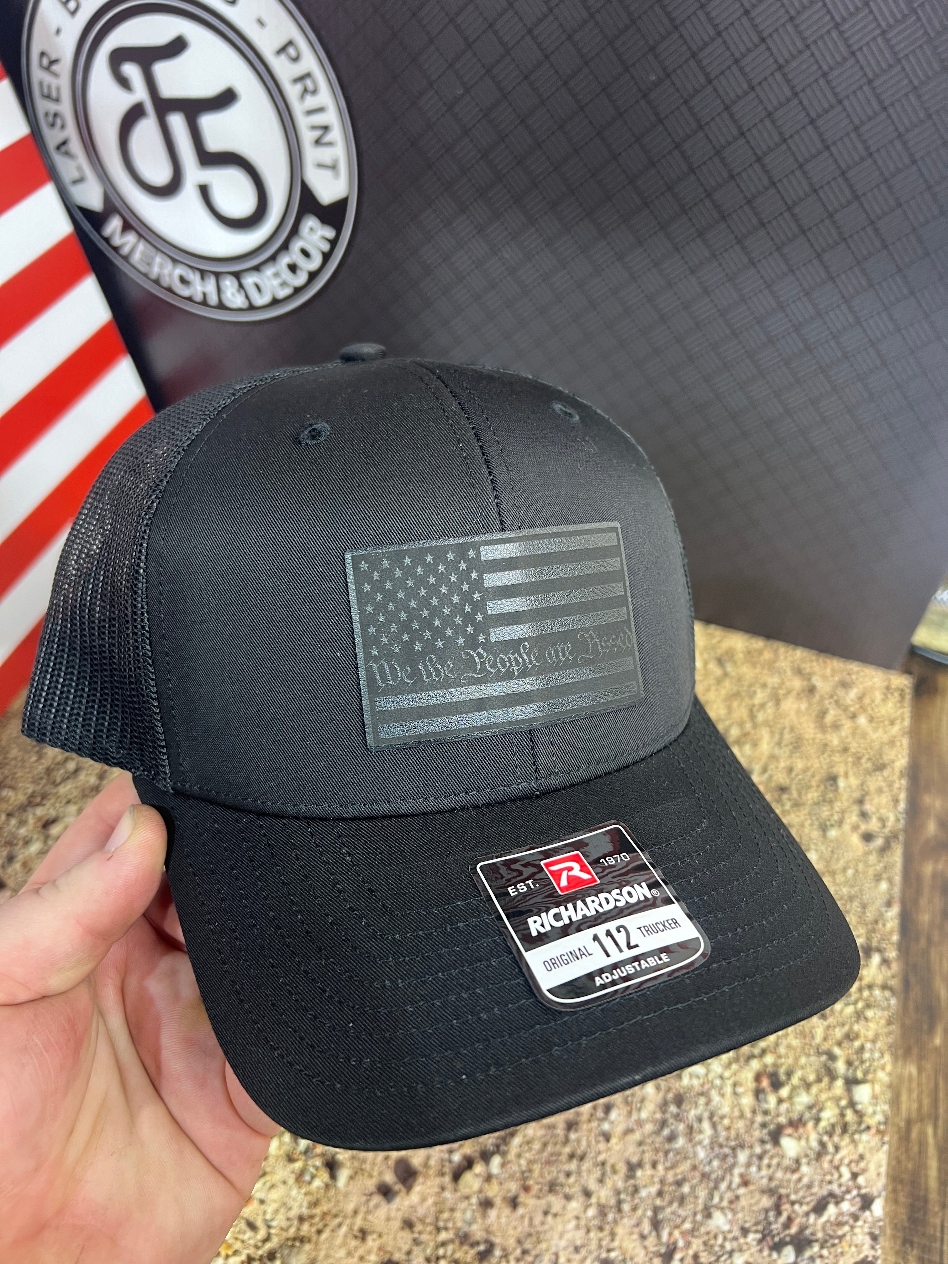 Blackout American Flag We The People Are Pissed Hat Richardson 112