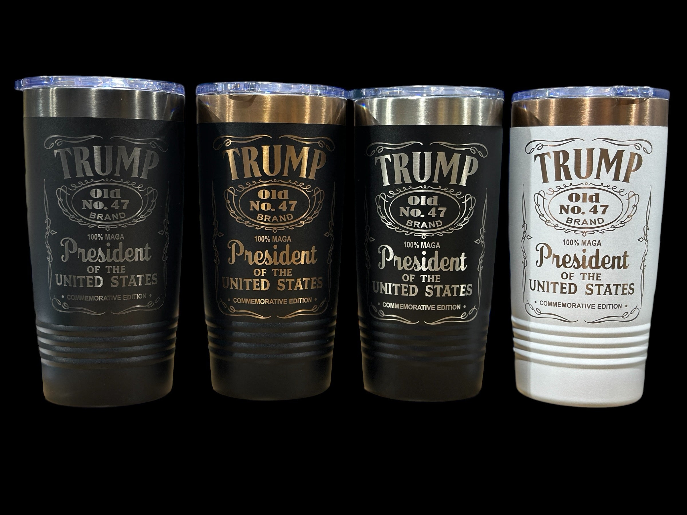 Trump 47 POTUS Commemorative 20 oz Stainless Tumbler Collectors Piece