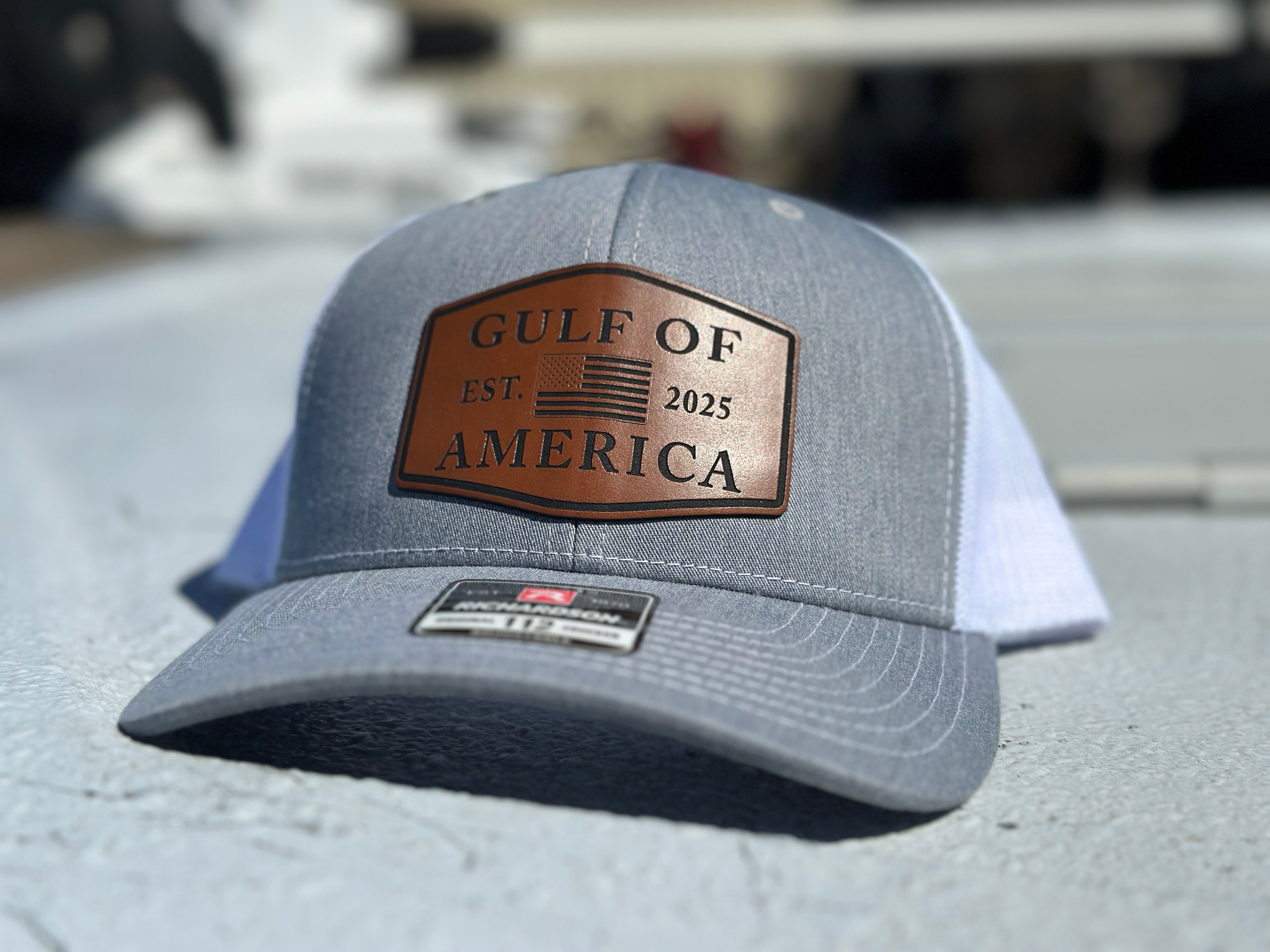 Gulf of America Hat with Leather Patch Unisex Adult Genx MAGA Baseball Cap