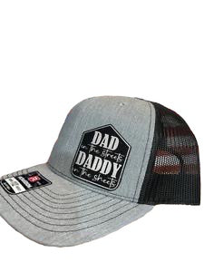 Dad in the Streets and Daddy in the Sheets Leatherette Patch on a Richardson 112 Trucker Hat Baseball Cap