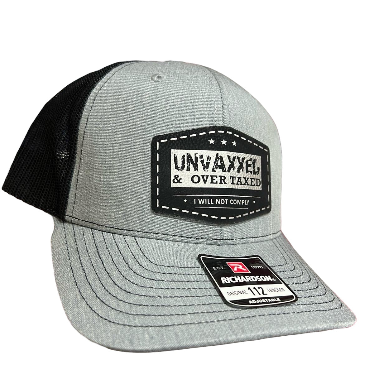 UNVAXXED & Over Taxed™ Richardson 112 Trucker Hat with Premium Patch