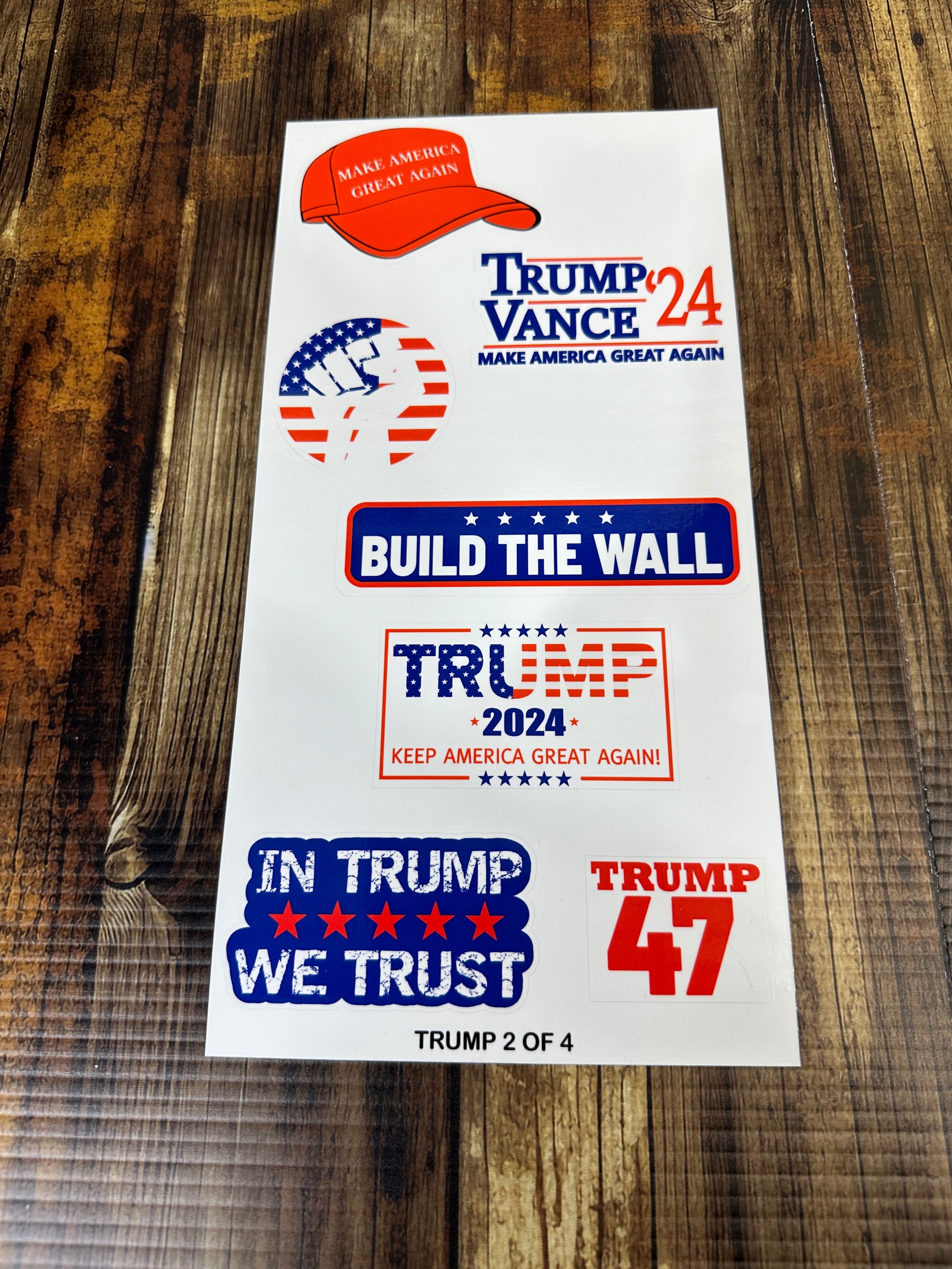 Trump Make America Great Again Sticker Packs 30 Piece Blue Collar Hard Hat Sticker Packs Made with Premium Vinyl