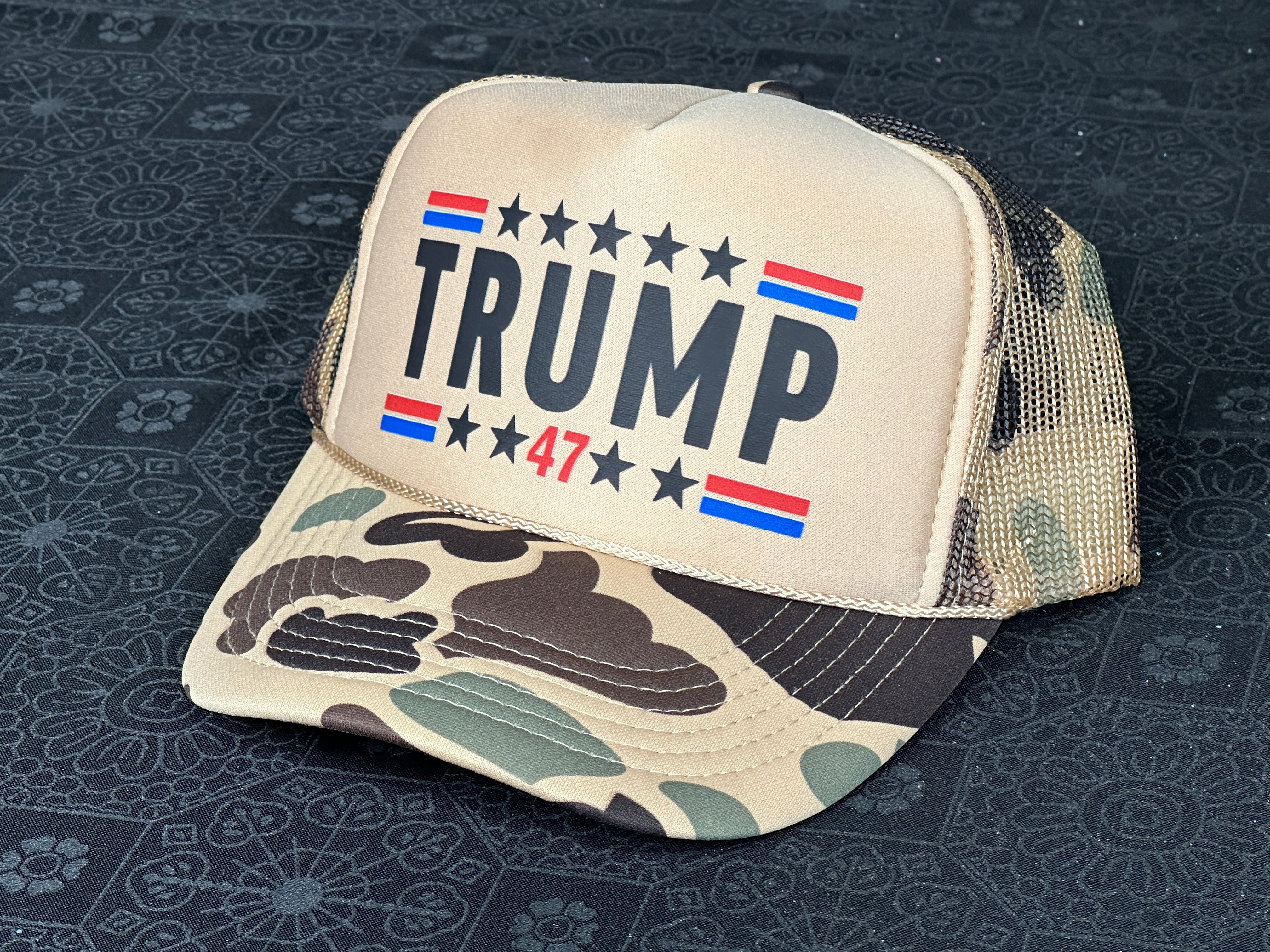 Trump 47 Foam Camo Trucker Hat Unisex Trucker Hat All 5 Panel