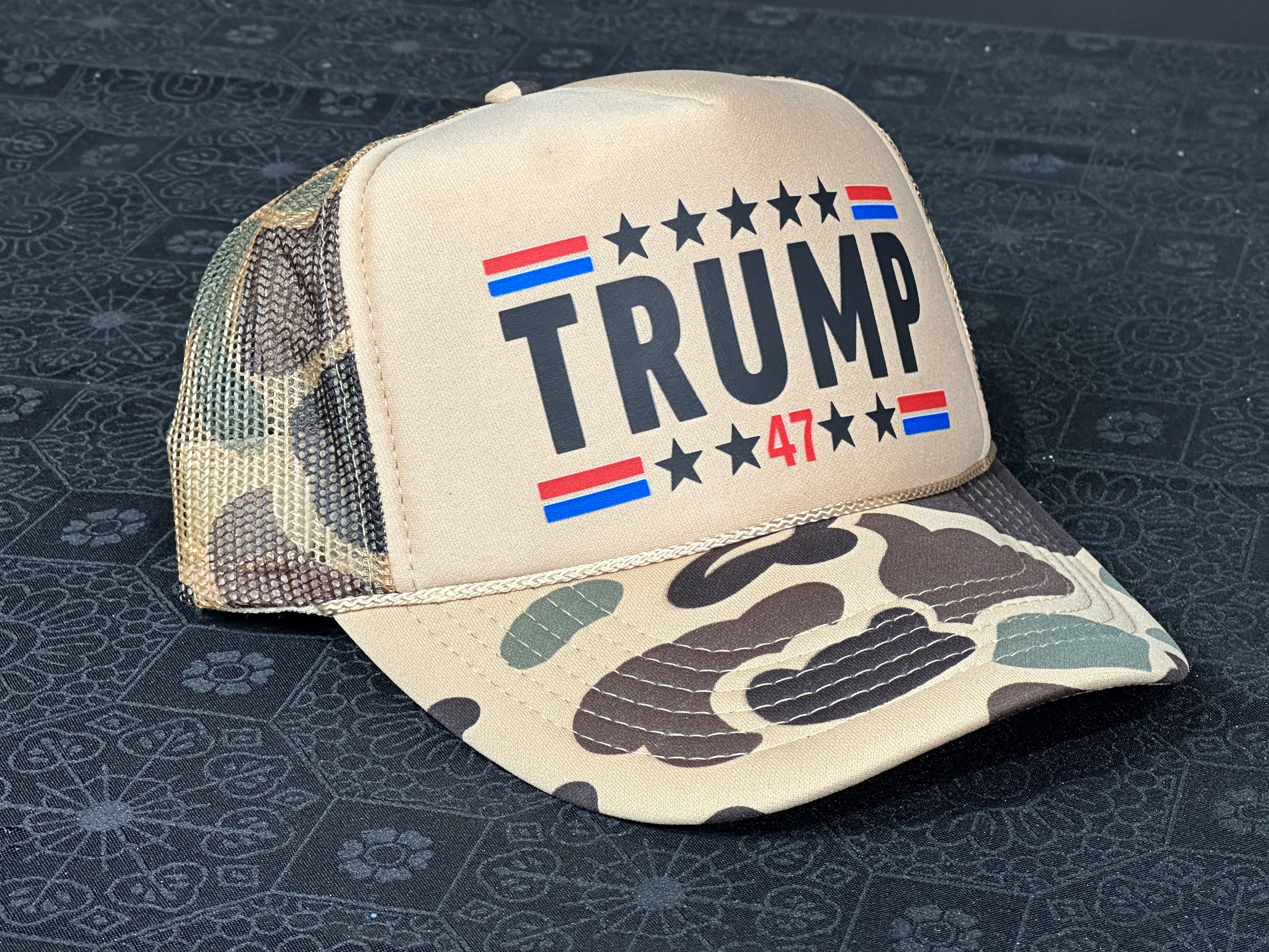 Trump 47 Foam Camo Trucker Hat Unisex Trucker Hat All 5 Panel