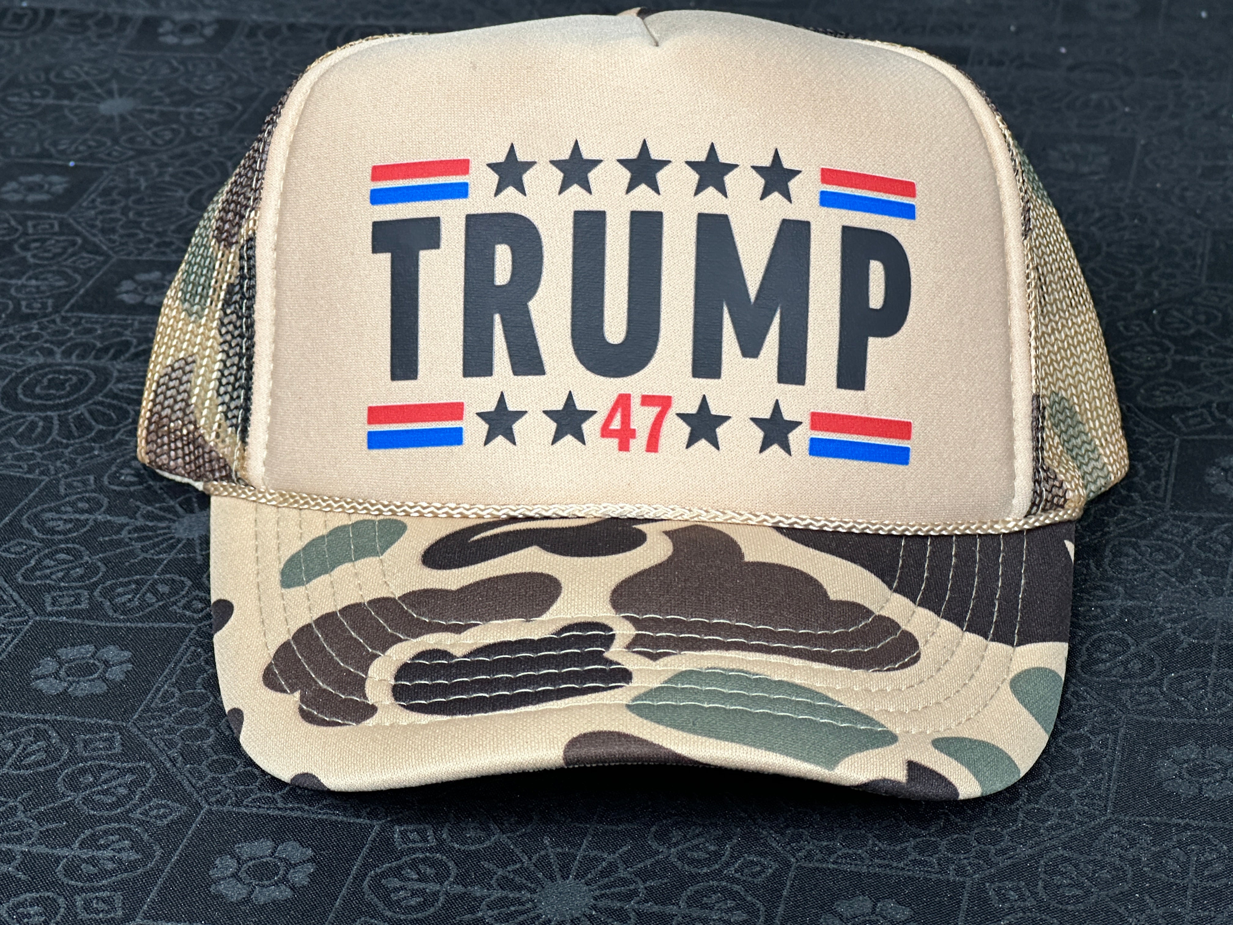 Trump 47 Foam Camo Trucker Hat Unisex Trucker Hat All 5 Panel