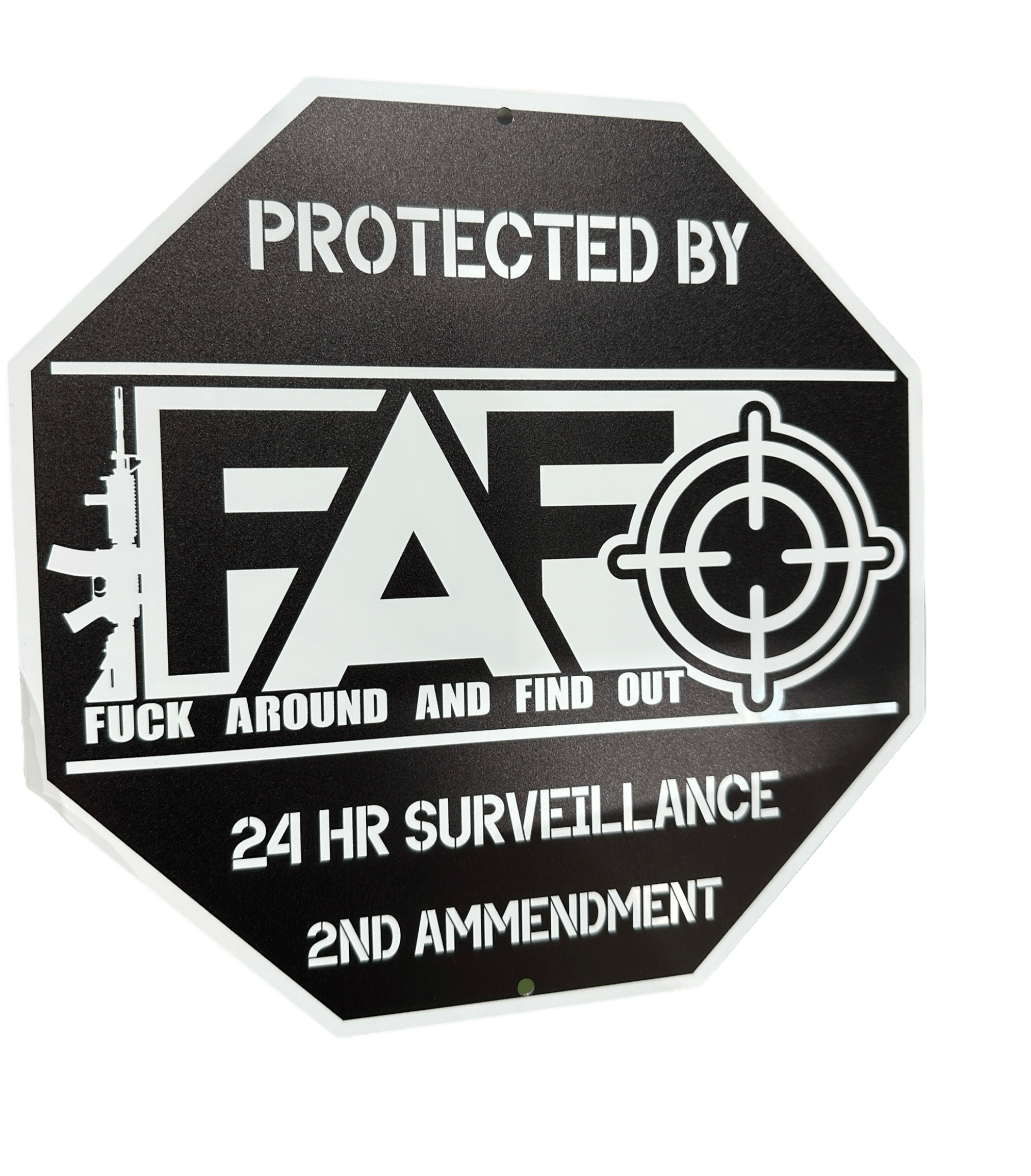 FAFO Security Sign - F Around and Find Out Sign with Stake | Protected by Fuck Around