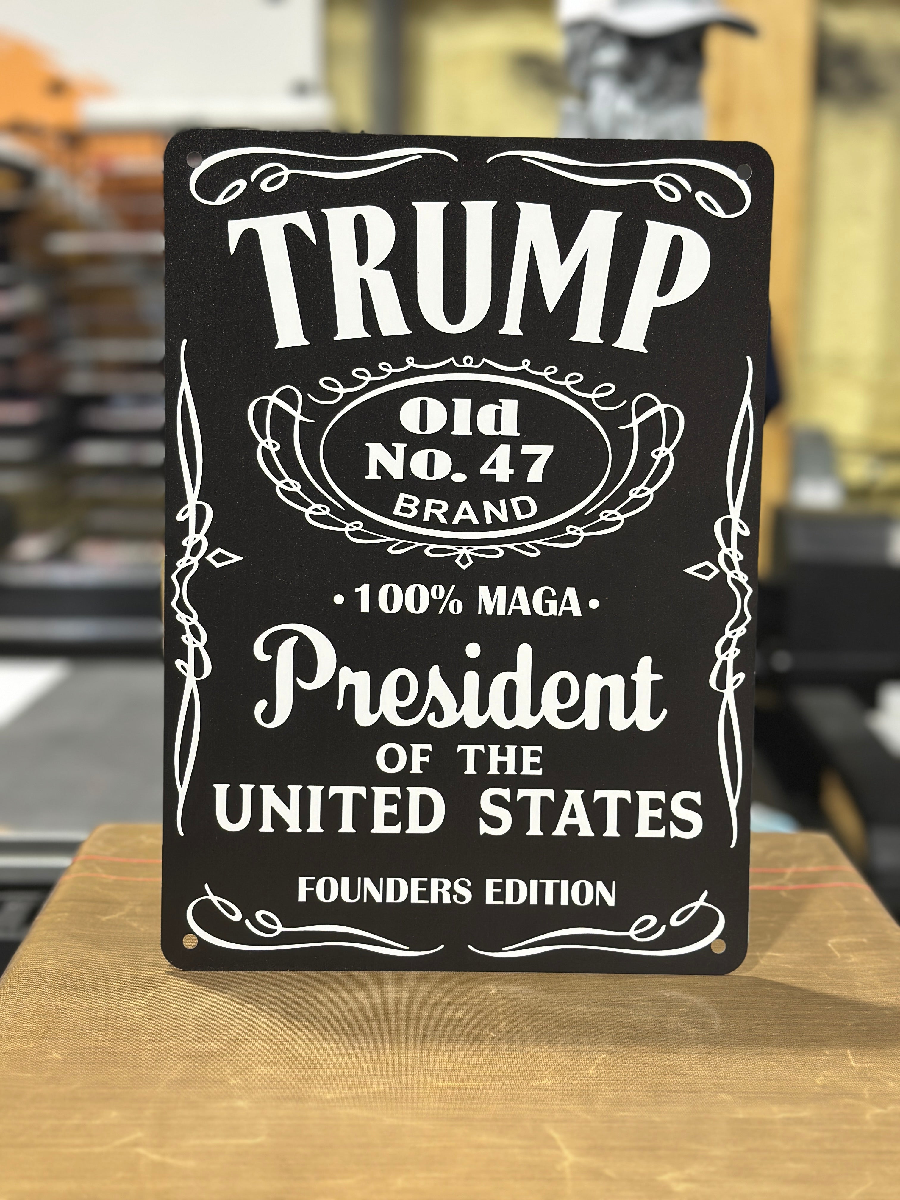 Vintage Trump 47 POTUS Commemorative Collectors Piece Aluminum UV Printed Sign Premium Quality Decor Man cave Decor  Funny Signs Yard Art Historic