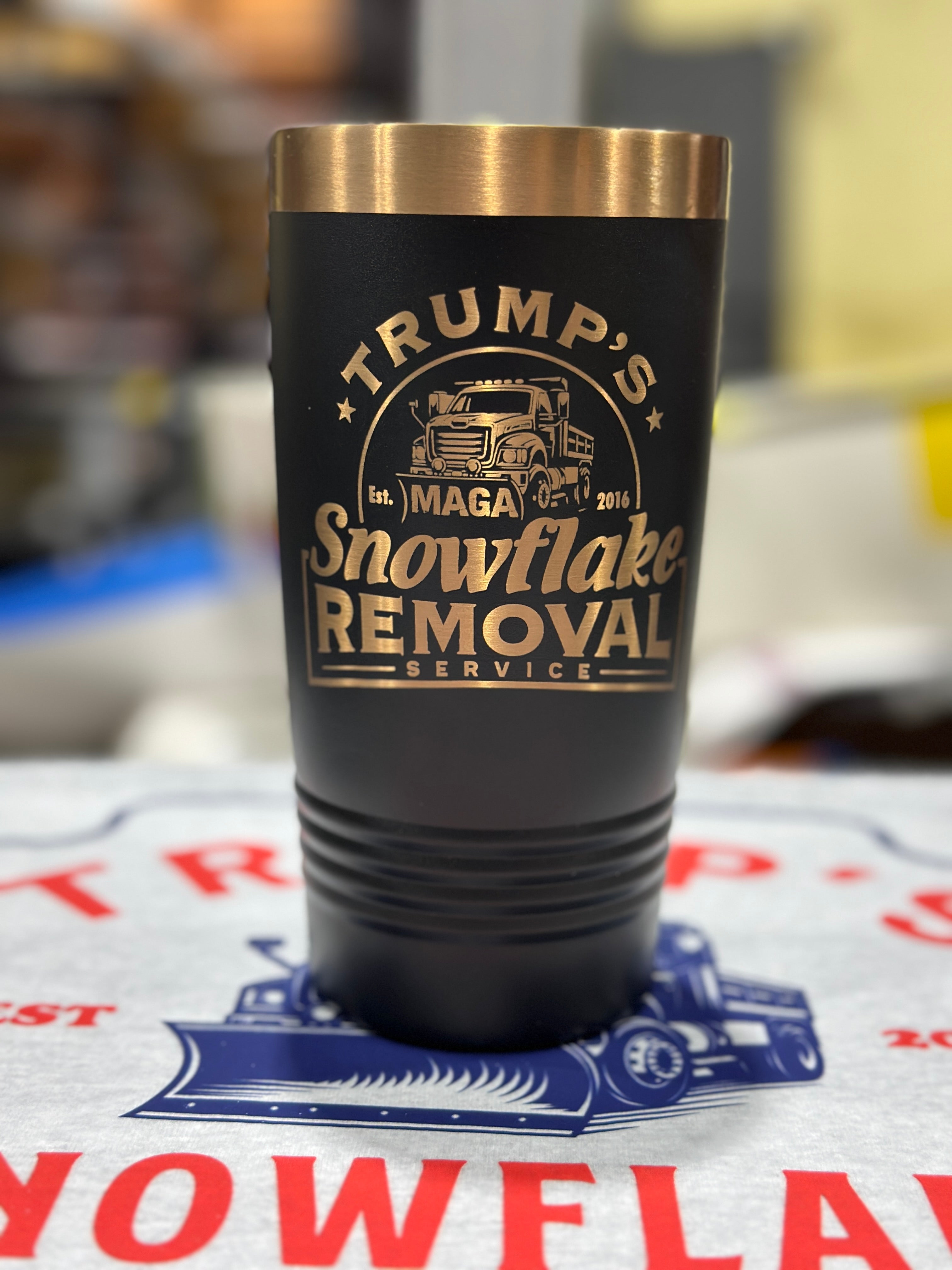 Trump Snowflake Removal Service 20 oz Stainless Tumbler Patriotic Drinkware