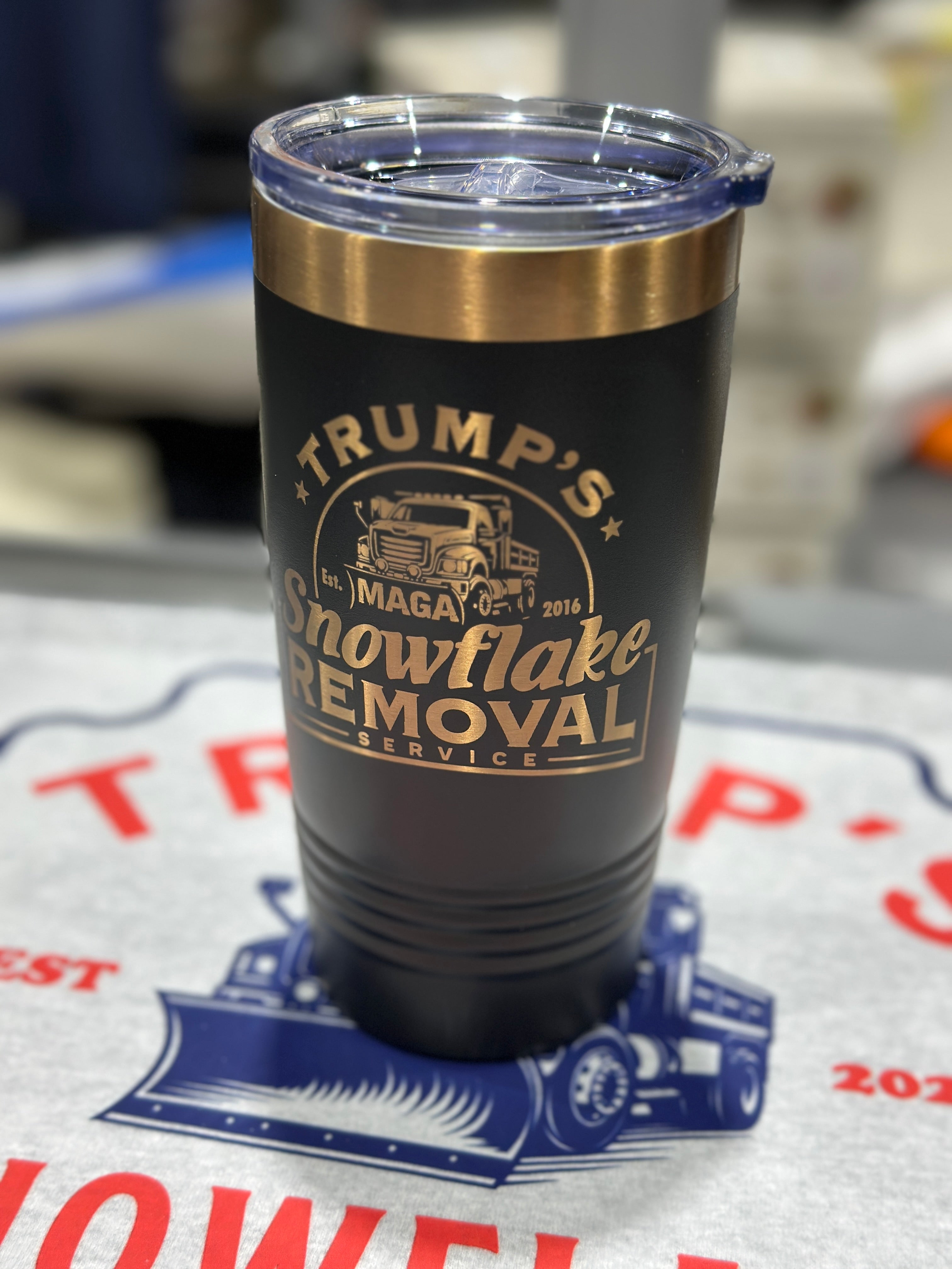 Trump Snowflake Removal Service 20 oz Stainless Tumbler Patriotic Drinkware