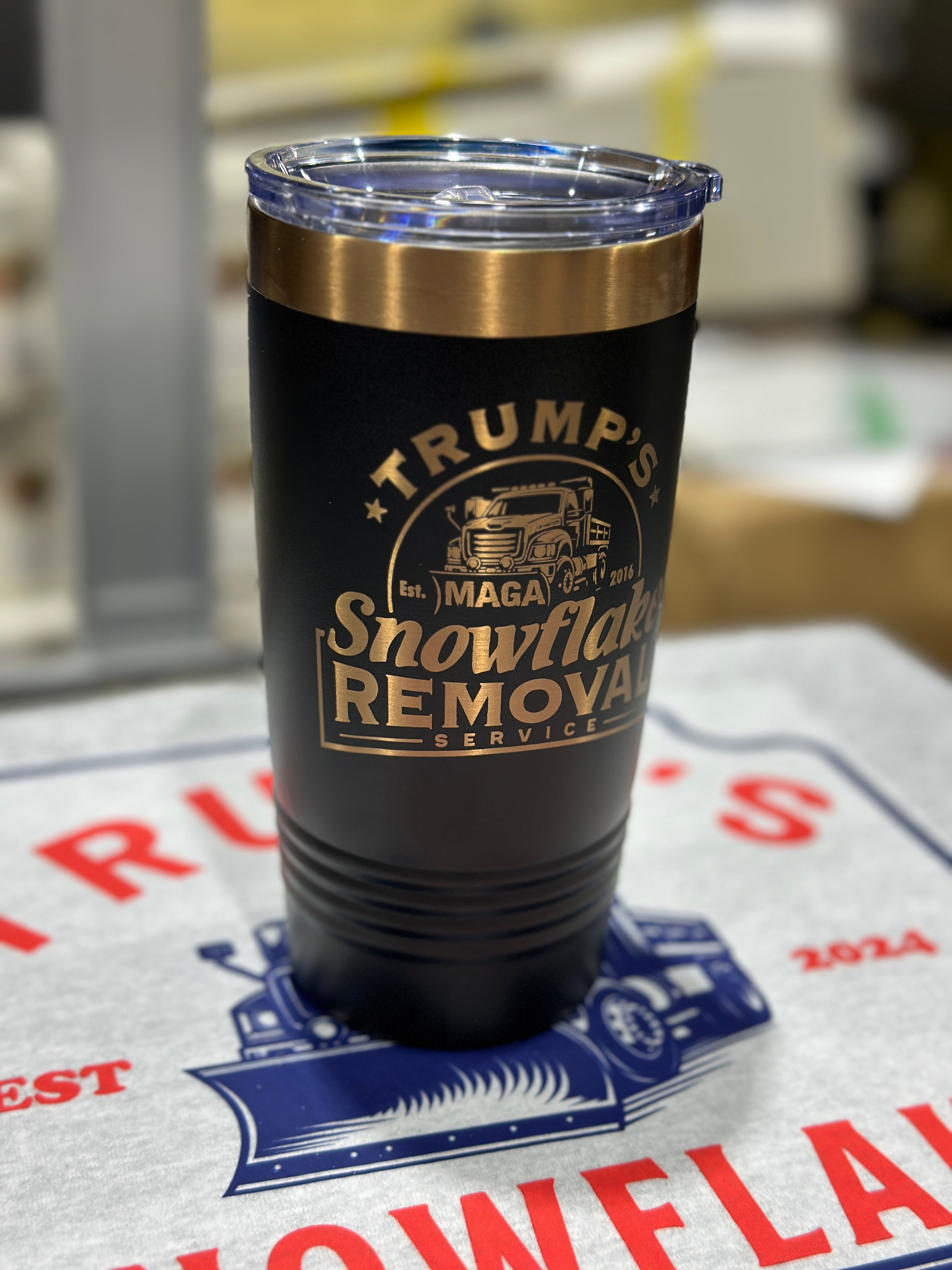 Trump Snowflake Removal Service 20 oz Stainless Tumbler Patriotic Drinkware