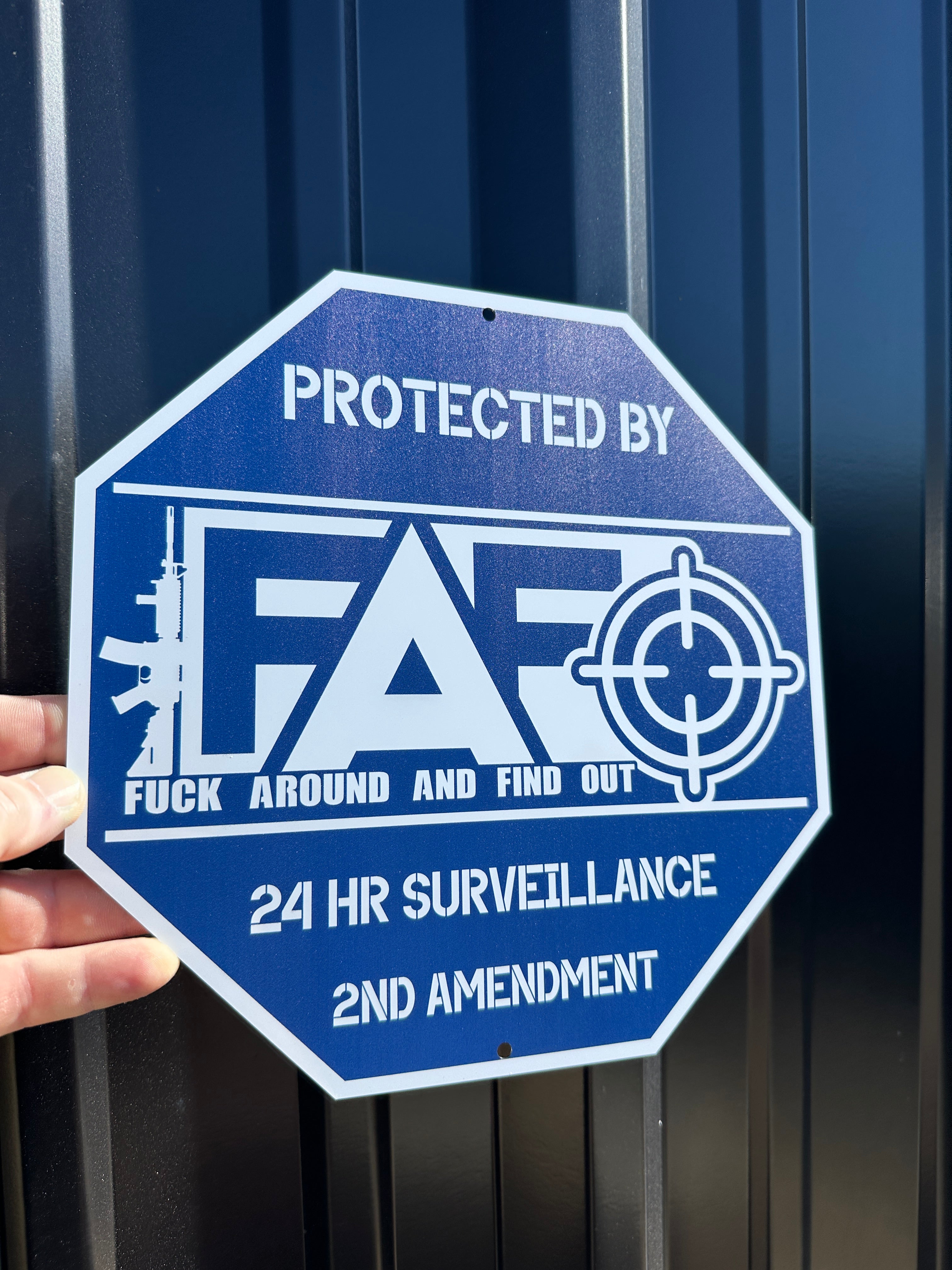 FAFO Security Sign - F Around and Find Out Sign with Stake | Protected by Fuck Around