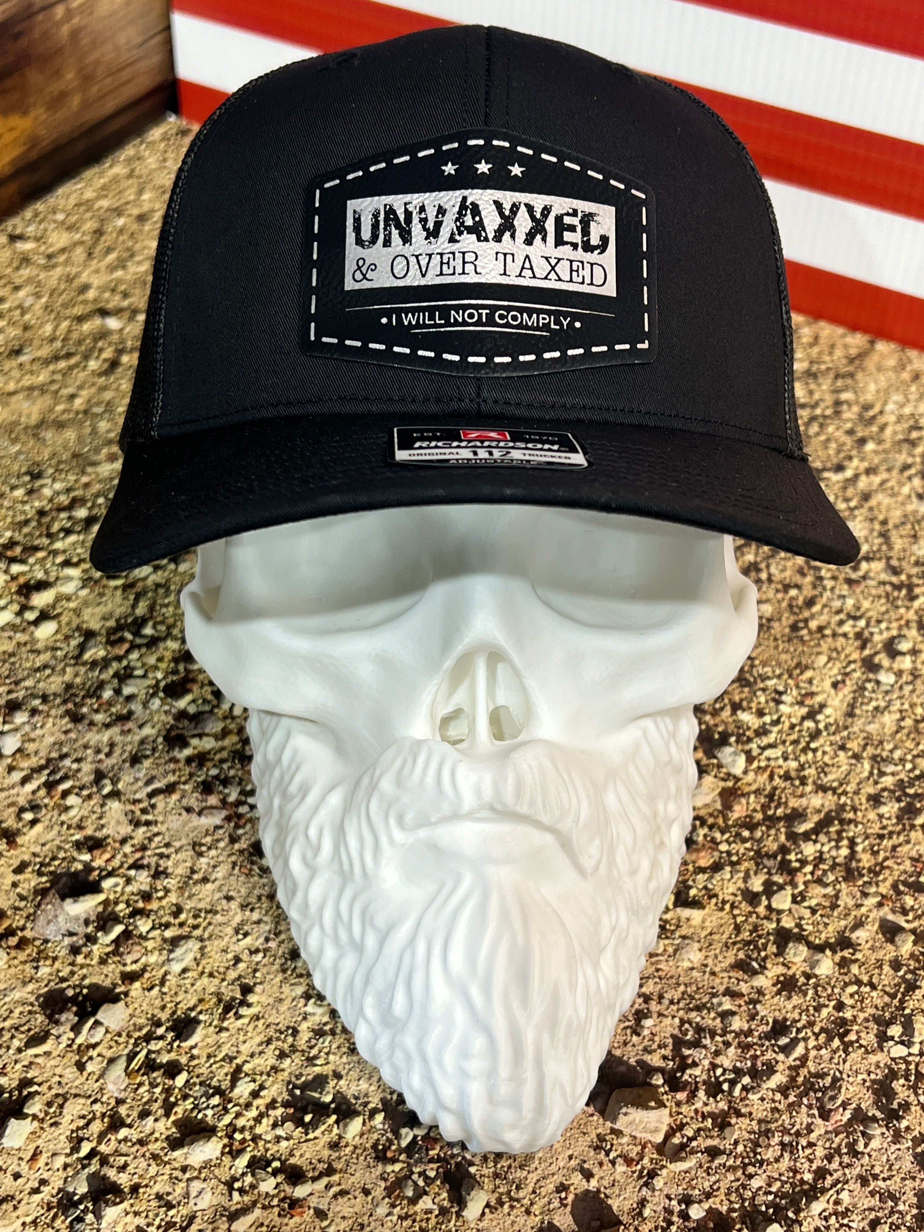 UNVAXXED & Over Taxed™ Richardson 112 Trucker Hat with Premium Patch