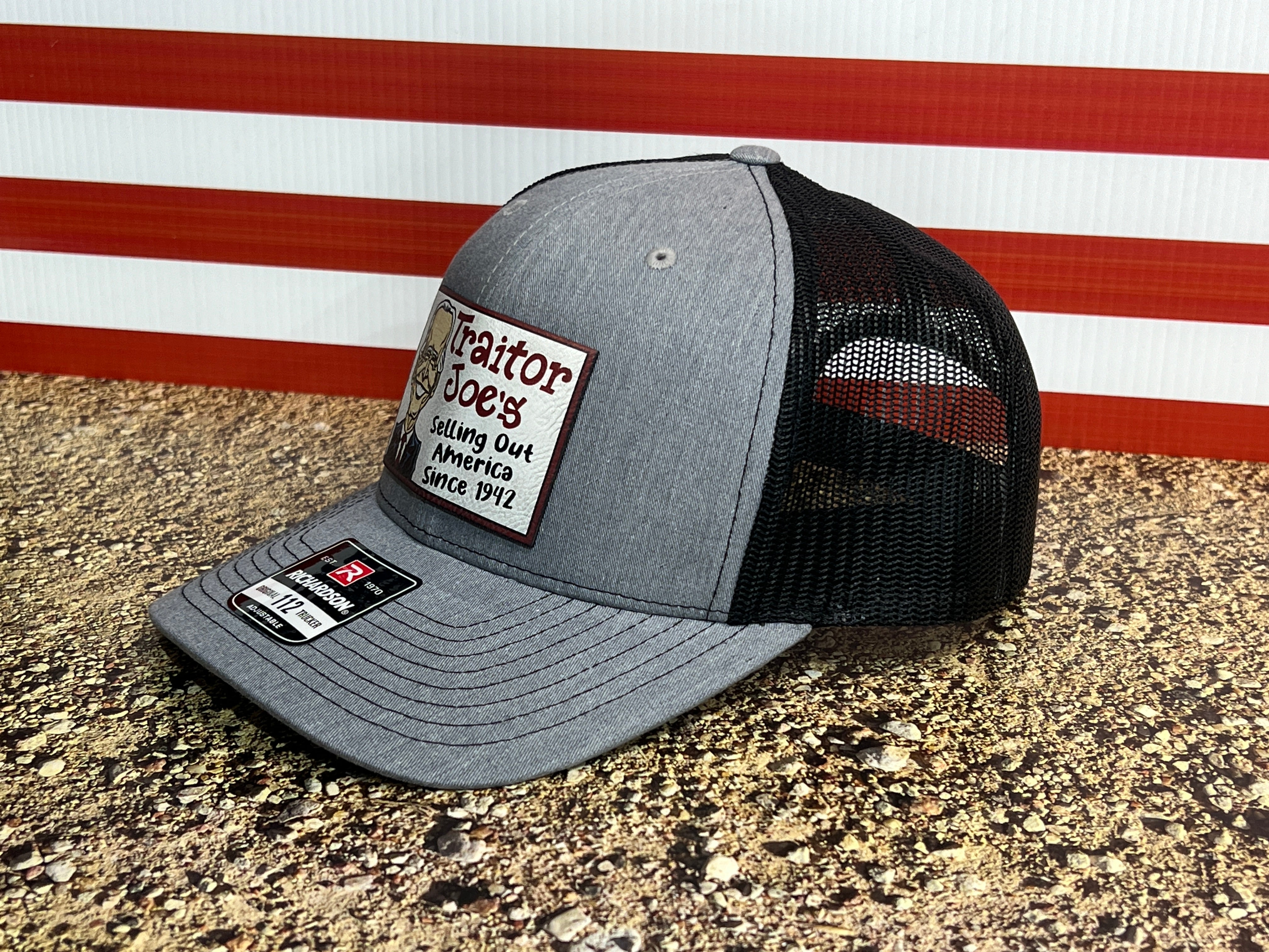 Traitor J’s Trucker Hat UV Printed Premium Leatherette FULL Color Patch on Richardson 112 Trucker Hat.