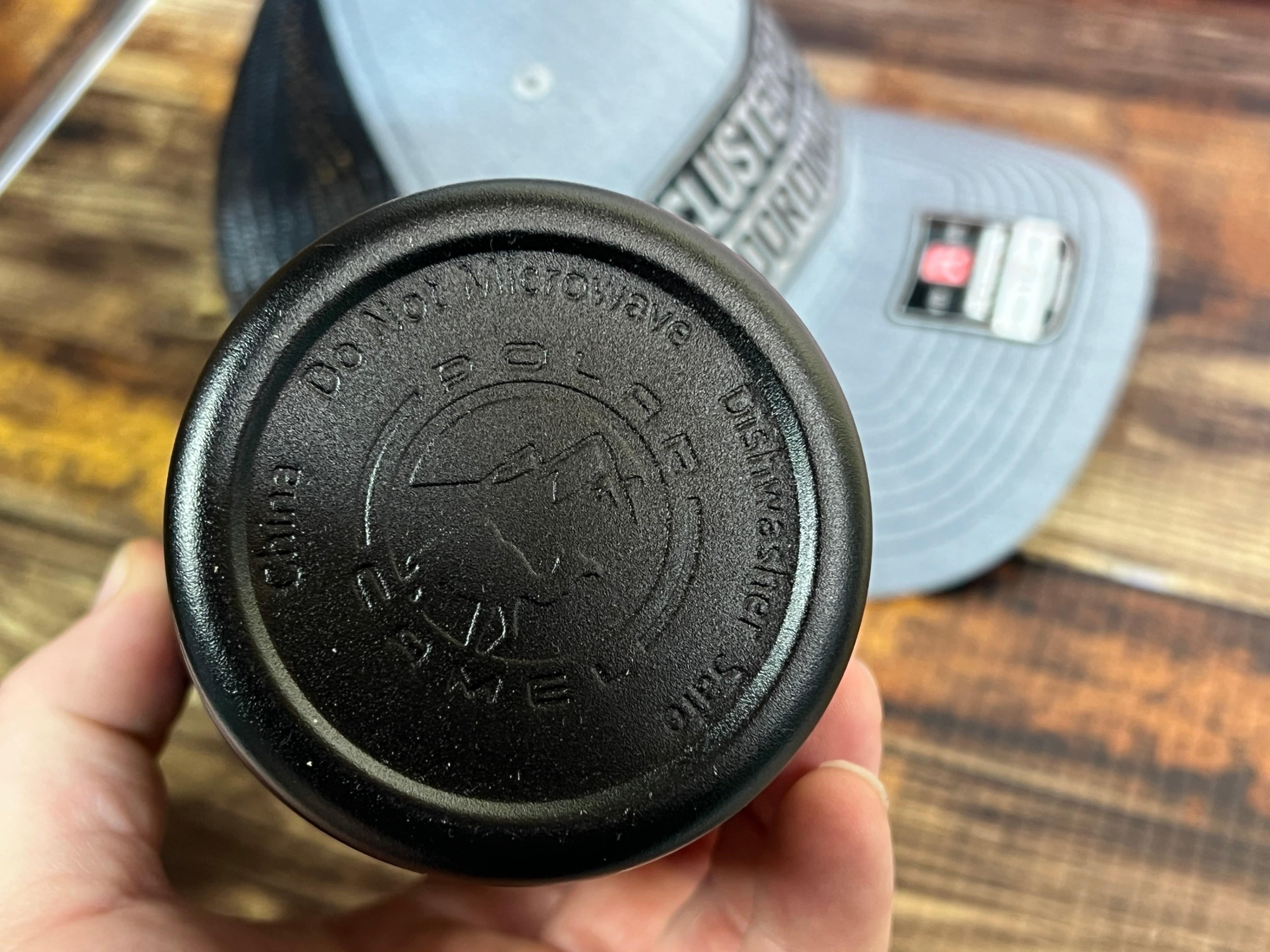 Clusterf*ck Coordinator Hat & Tumbler Combo Premium Leatherette Engraved Patch on a Richardson 112 Trucker Hat & 20 oz Polar Camel Tumbler