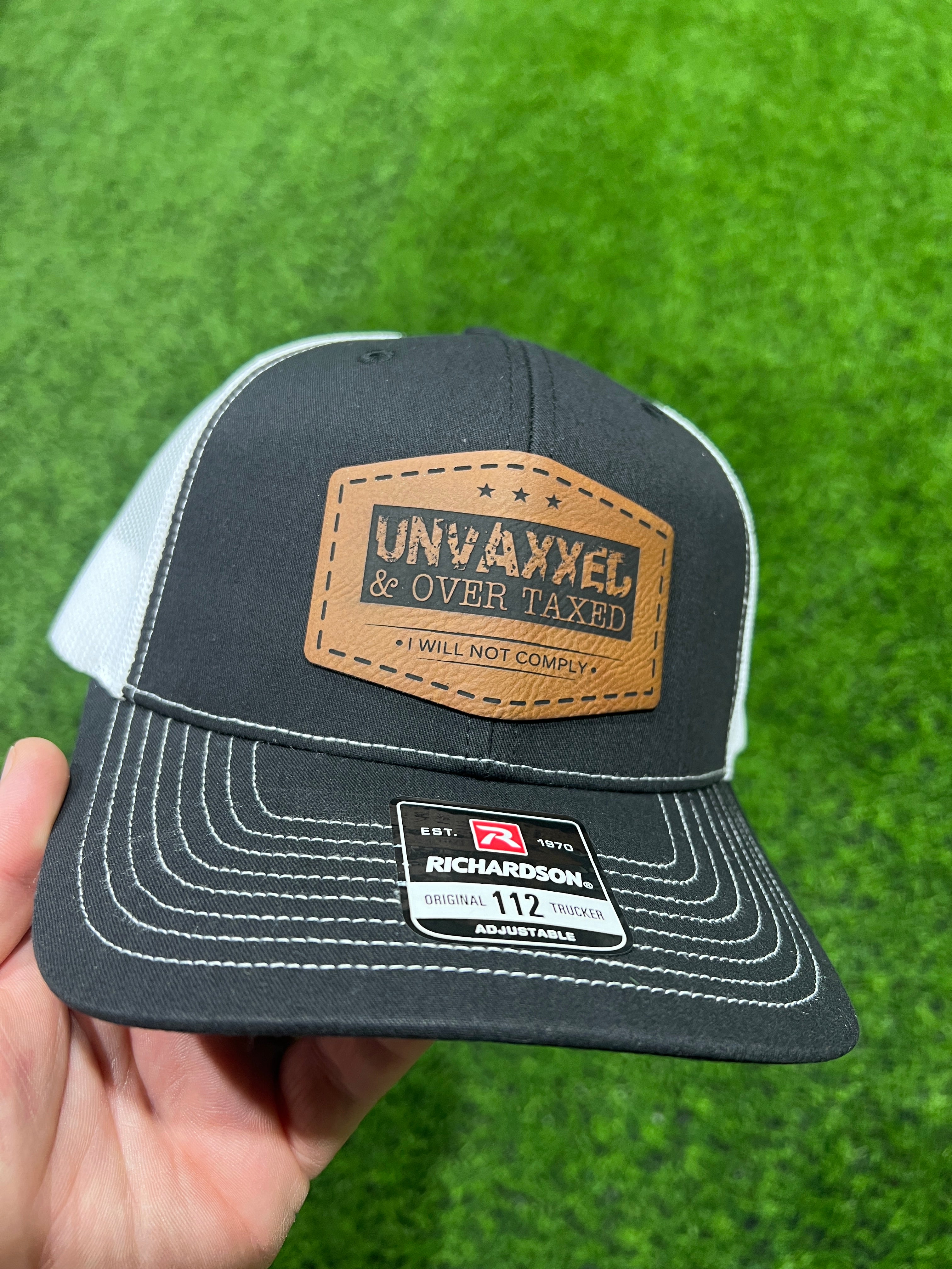 UNVAXXED & Over Taxed™ Richardson 112 Trucker Hat with Premium Patch