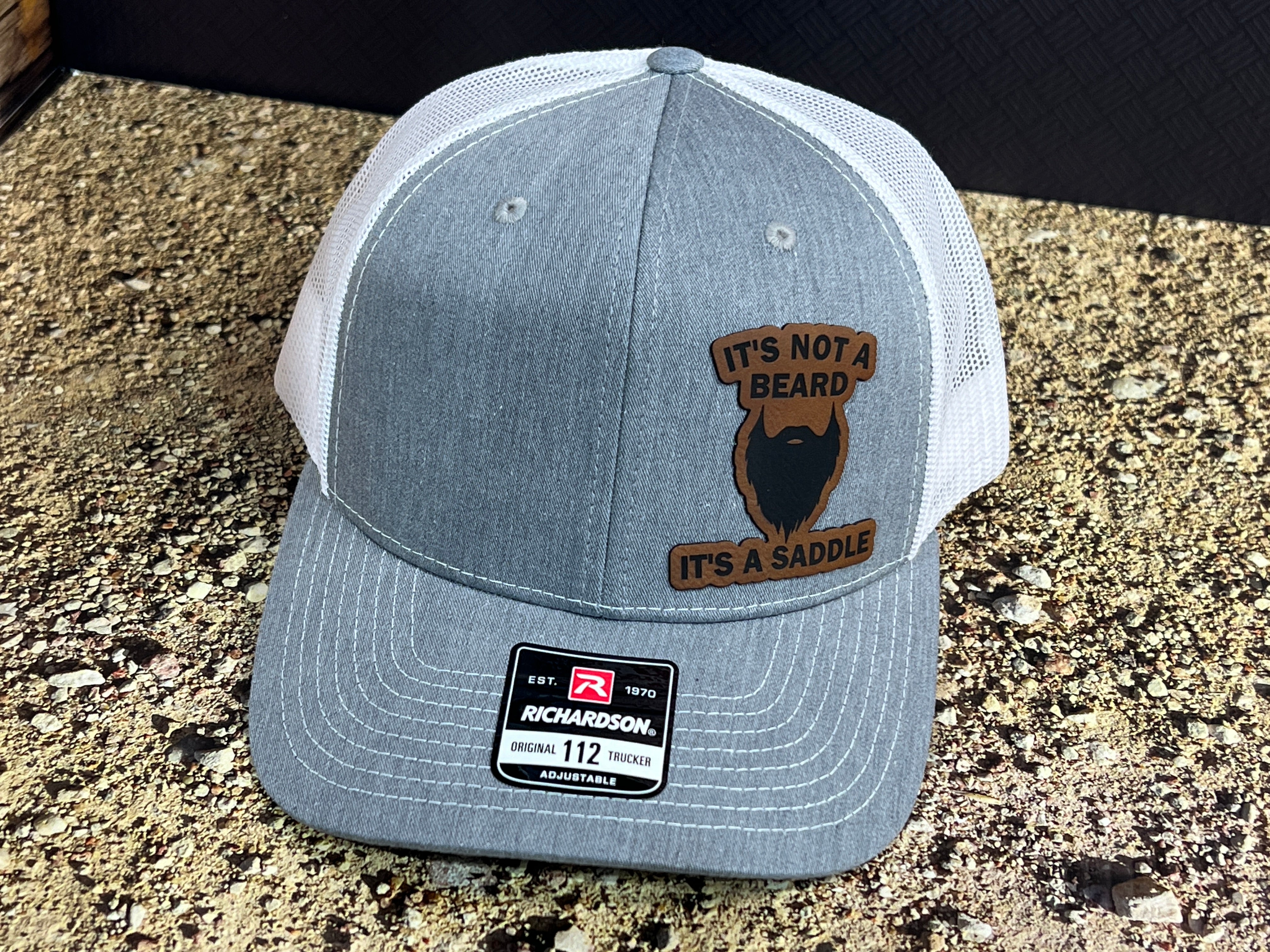 Not A Beard, A Saddle Hat - Richardson 112 Adult Hat Funny Hat