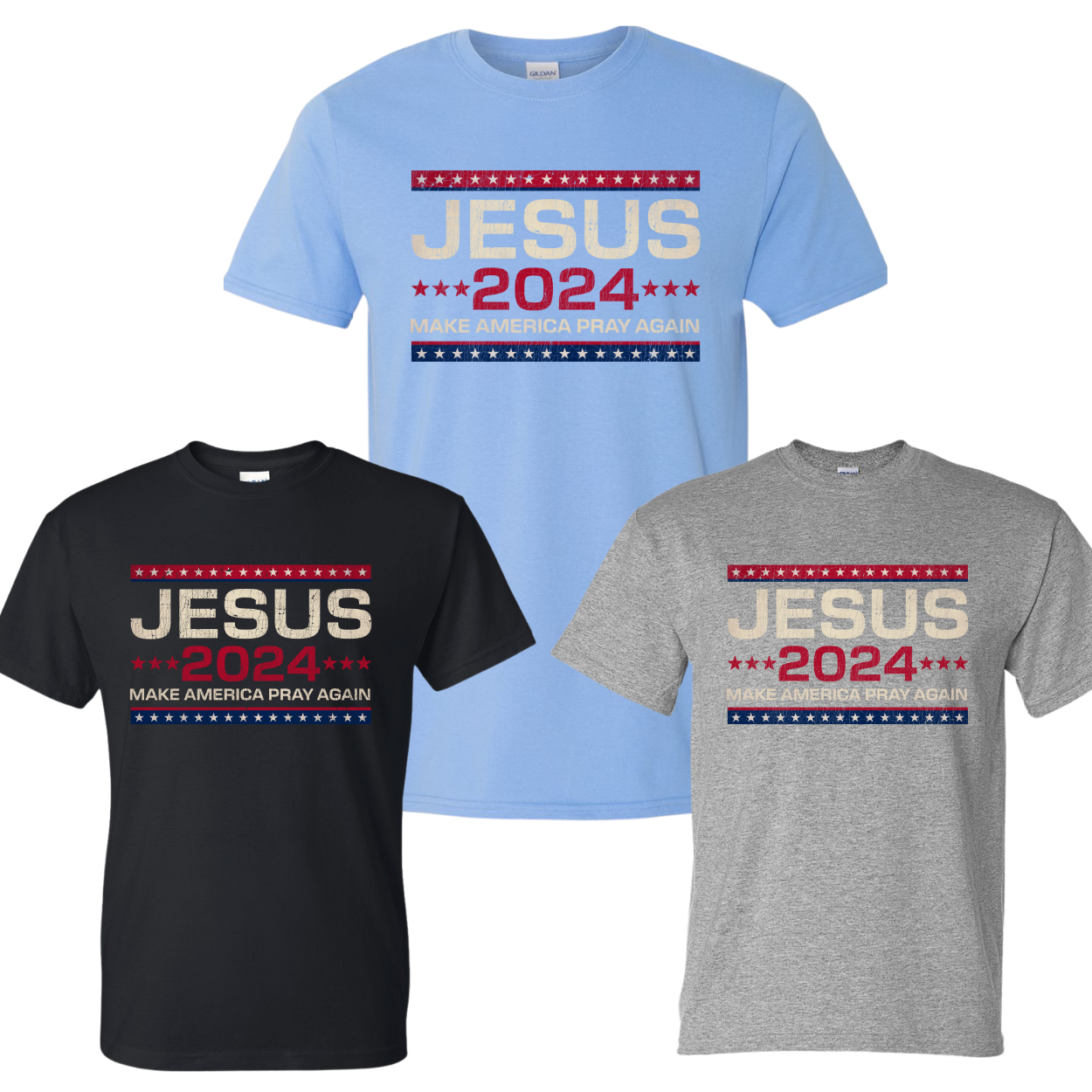 Jesus Make America Pray Again 2024 T-Shirt Vintage Shirt Unisex