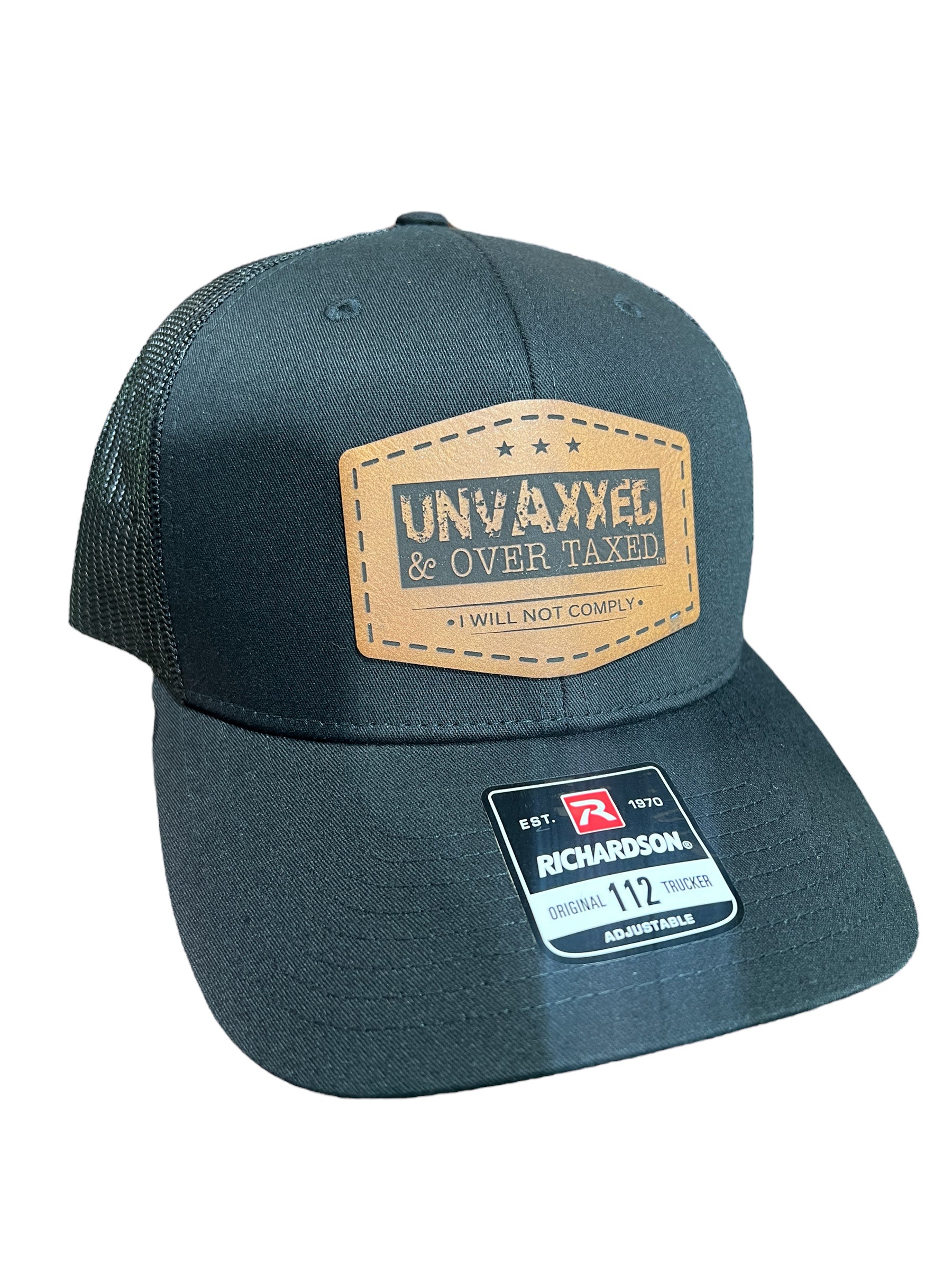 UNVAXXED & Over Taxed™ Richardson 112 Trucker Hat with Premium Patch