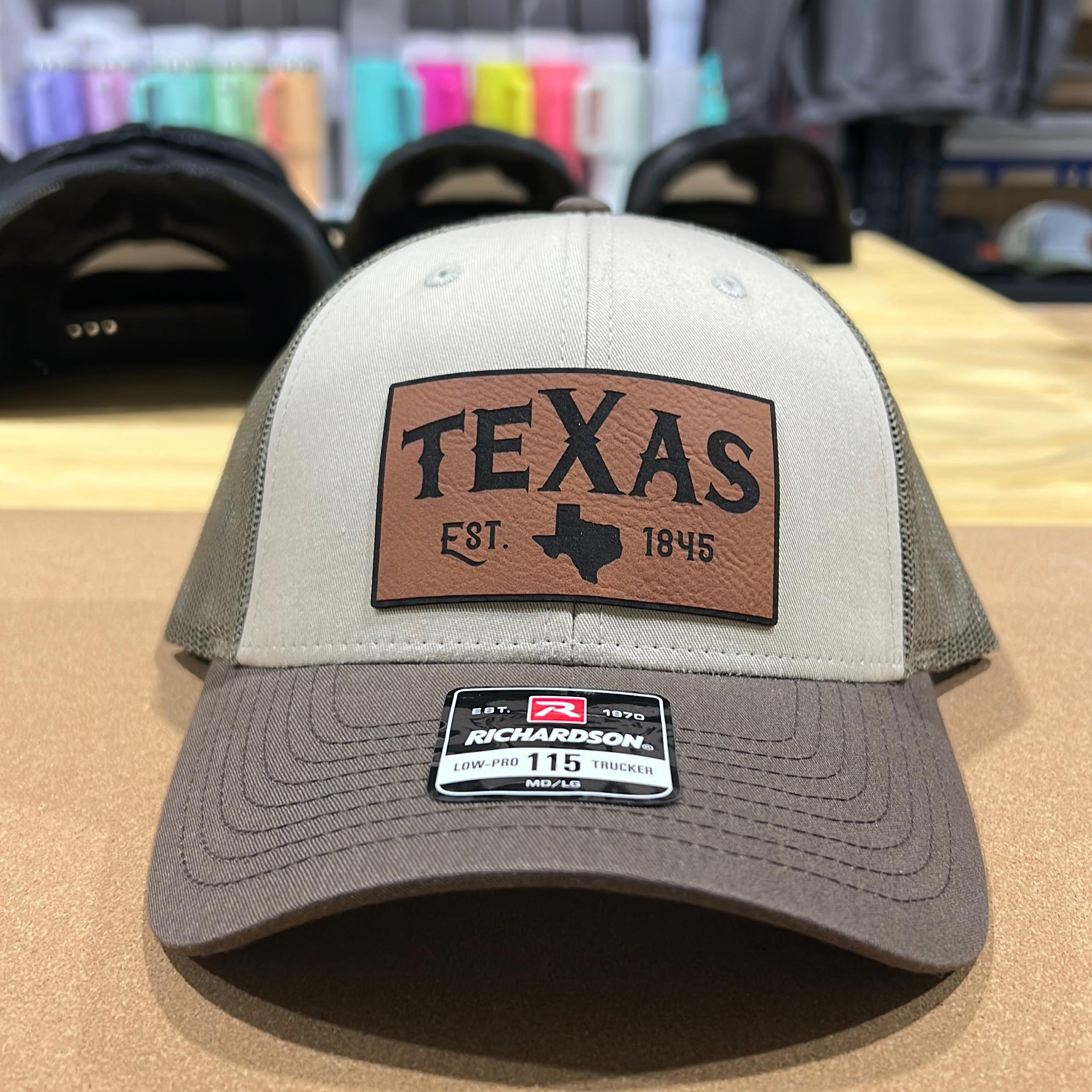 Custom Texas Patch Hat on Richardson 112 Trucker Hat