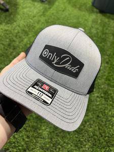 OnlyDads Leatherette Patch Hat on a Richardson 112 Trucker hat with Oval Patch