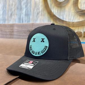 Your Dad is My Cardio Hat with Leatherette Patch on Richardson 112 Trucker Hat