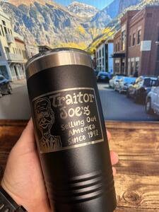 Traitor J 20 oz Tumbler,  Polar Camel Stainless Steel Tumbler with Slider Lid and Custom  Engraved  Drinkware Flasks Engraving.